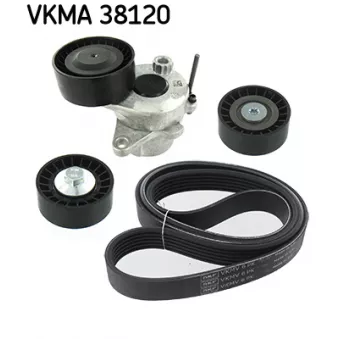 Jeu de courroies trapézoïdales à nervures SKF VKMA 38120