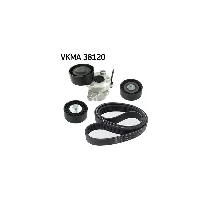 Jeu de courroies trapézoïdales à nervures SKF VKMA 38120