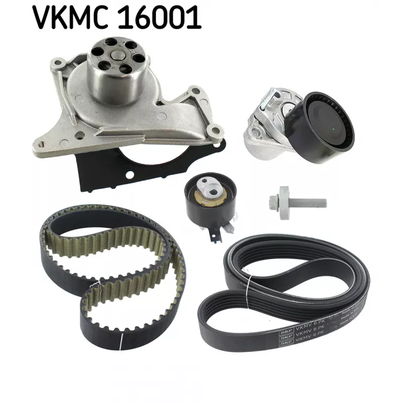 Pompe à eau + kit de courroie crantée SKF VKMC 16001