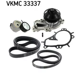 Pompe à eau+Jeu de courroie trapézoïdale à nervures SKF VKMC 33337