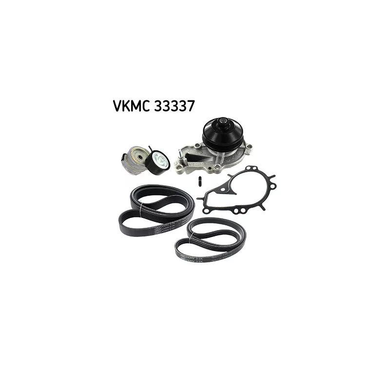 Pompe à eau+Jeu de courroie trapézoïdale à nervures SKF VKMC 33337