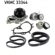 Pompe à eau+Jeu de courroie trapézoïdale à nervures SKF VKMC 33344 - Visuel 1