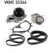 Pompe à eau+Jeu de courroie trapézoïdale à nervures SKF VKMC 33344 - Visuel 2