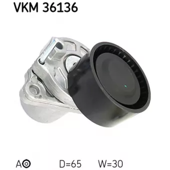 Pompe à eau+Jeu de courroie trapézoïdale à nervures SKF VKMC 36334