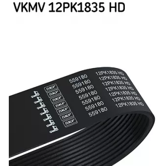 Courroie trapézoïdale à nervures SKF VKMV 12PK1835 HD