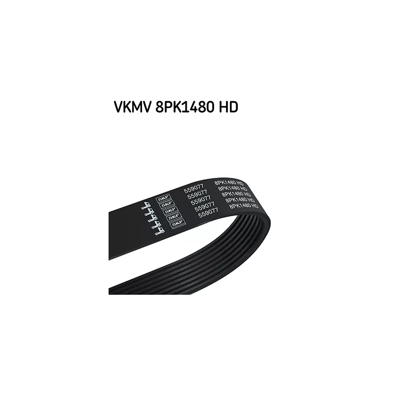 Courroie trapézoïdale à nervures SKF VKMV 8PK1480 HD