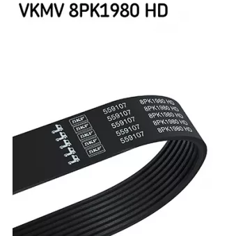 Courroie trapézoïdale à nervures SKF VKMV 8PK1980 HD