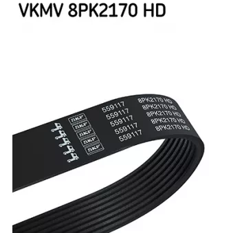 Courroie trapézoïdale à nervures SKF VKMV 8PK2170 HD