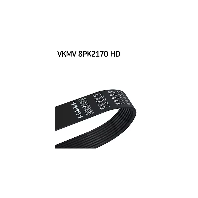 Courroie trapézoïdale à nervures SKF VKMV 8PK2170 HD
