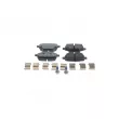 Jeu de 4 plaquettes de frein arrière BOSCH 0 986 460 143 - Visuel 1