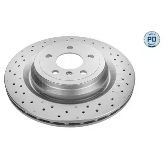 Jeu de 2 disques de frein arrière MEYLE 015 523 0010/PD