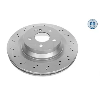 Jeu de 2 disques de frein arrière MEYLE 015 523 0017/PD