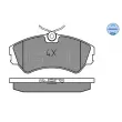 Jeu de 4 plaquettes de frein avant MEYLE 025 201 2419 - Visuel 2