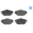 Jeu de 4 plaquettes de frein avant MEYLE 025 201 6418 - Visuel 1