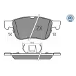 Jeu de 4 plaquettes de frein avant MEYLE 025 205 5617/PD - Visuel 2