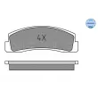 Jeu de 4 plaquettes de frein avant MEYLE 025 206 6016 - Visuel 2