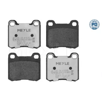 Jeu de 4 plaquettes de frein arrière MEYLE 025 206 8715/PD