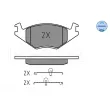 Jeu de 4 plaquettes de frein avant MEYLE 025 208 8717 - Visuel 2
