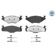 Jeu de 4 plaquettes de frein avant MEYLE 025 208 8717/PD - Visuel 1