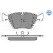 Jeu de 4 plaquettes de frein avant MEYLE 025 209 6817 - Visuel 2