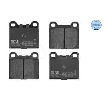 Jeu de 4 plaquettes de frein arrière MEYLE 025 210 3515