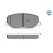 Jeu de 4 plaquettes de frein avant MEYLE 025 211 4215 - Visuel 2