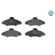 Jeu de 4 plaquettes de frein avant MEYLE 025 211 7118 - Visuel 1