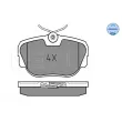 Jeu de 4 plaquettes de frein avant MEYLE 025 211 7317 - Visuel 2