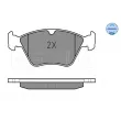 Jeu de 4 plaquettes de frein avant MEYLE 025 214 1117 - Visuel 3