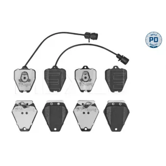 Jeu de 4 plaquettes de frein avant MEYLE 025 214 5218/PD