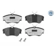 Jeu de 4 plaquettes de frein avant MEYLE 025 214 7919/PD - Visuel 1