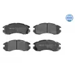 Jeu de 4 plaquettes de frein avant MEYLE 025 214 9517/W - Visuel 1