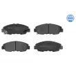 Jeu de 4 plaquettes de frein avant MEYLE 025 214 9918/W - Visuel 1