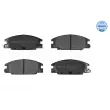 Jeu de 4 plaquettes de frein avant MEYLE 025 215 4316/W - Visuel 1