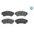 Jeu de 4 plaquettes de frein avant MEYLE 025 215 4617 - Visuel 1