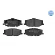 Jeu de 4 plaquettes de frein avant MEYLE 025 215 6816 - Visuel 1
