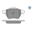 Jeu de 4 plaquettes de frein avant MEYLE 025 216 2419/PD - Visuel 3