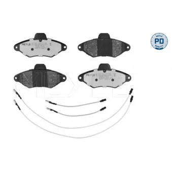 Jeu de 4 plaquettes de frein avant MEYLE 025 216 3117/PD