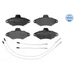 Jeu de 4 plaquettes de frein avant MEYLE 025 216 3117/W - Visuel 1