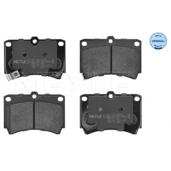 Jeu de 4 plaquettes de frein avant MEYLE 025 216 5415/W