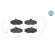 Jeu de 4 plaquettes de frein avant MEYLE 025 216 7419/W - Visuel 1