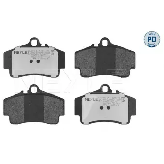 Jeu de 4 plaquettes de frein arrière MEYLE 025 217 9216/PD