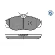 Jeu de 4 plaquettes de frein avant MEYLE 025 217 9719/PD - Visuel 2