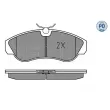 Jeu de 4 plaquettes de frein avant MEYLE 025 217 9919/PD - Visuel 2