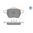 Jeu de 4 plaquettes de frein avant MEYLE 025 218 4819/PD - Visuel 1