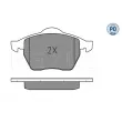 Jeu de 4 plaquettes de frein avant MEYLE 025 218 4819/PD - Visuel 2