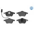 Jeu de 4 plaquettes de frein avant MEYLE 025 218 4919/W - Visuel 1