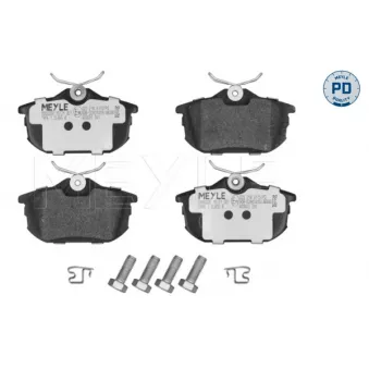 Jeu de 4 plaquettes de frein arrière MEYLE 025 218 6115/PD