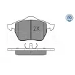 Jeu de 4 plaquettes de frein avant MEYLE 025 219 1119/PD - Visuel 2