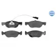 Jeu de 4 plaquettes de frein avant MEYLE 025 219 2717/W - Visuel 1